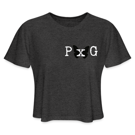 Women's P x G Cropped T-Shirt - deep heather